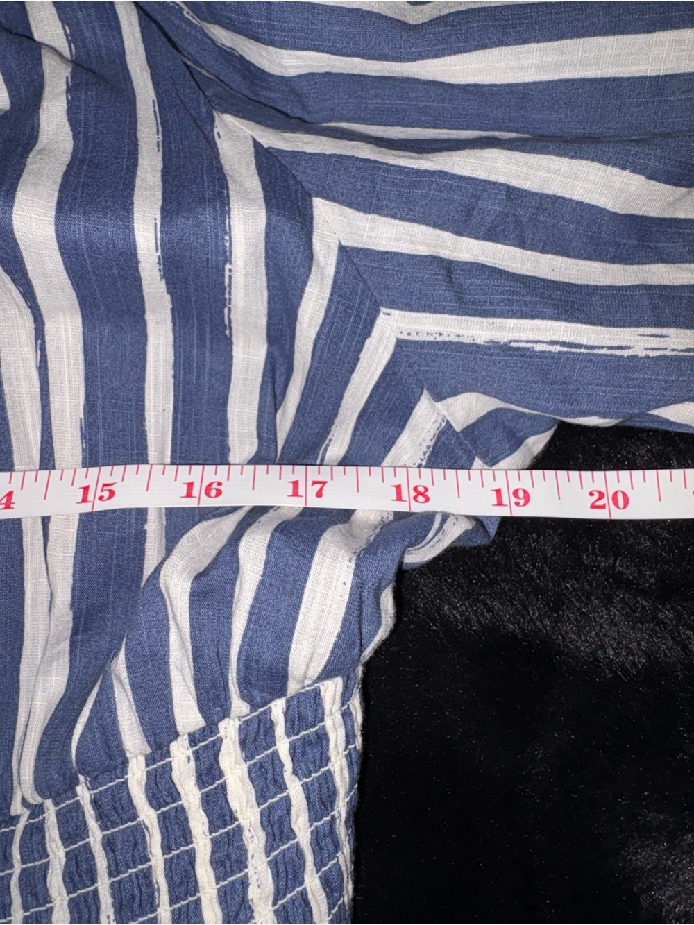 Anthropologie 1X Striped Long-Sleeve Sweetheart Button Front Peasant Dress NWT - Picture 10 of 12